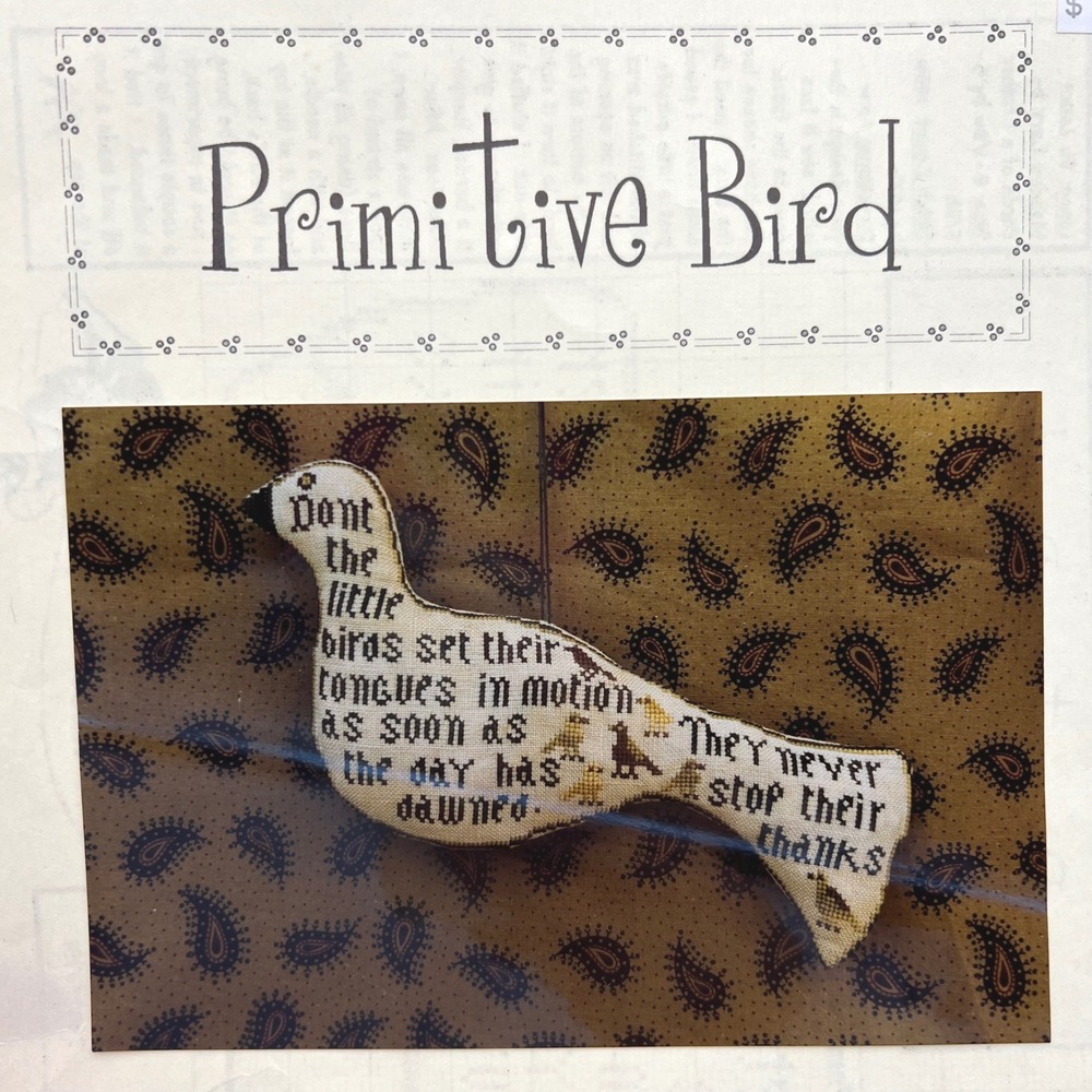 The Goode Huswife Primitive Bird Cross Stitch Pattern Chart Folk Art Sampler